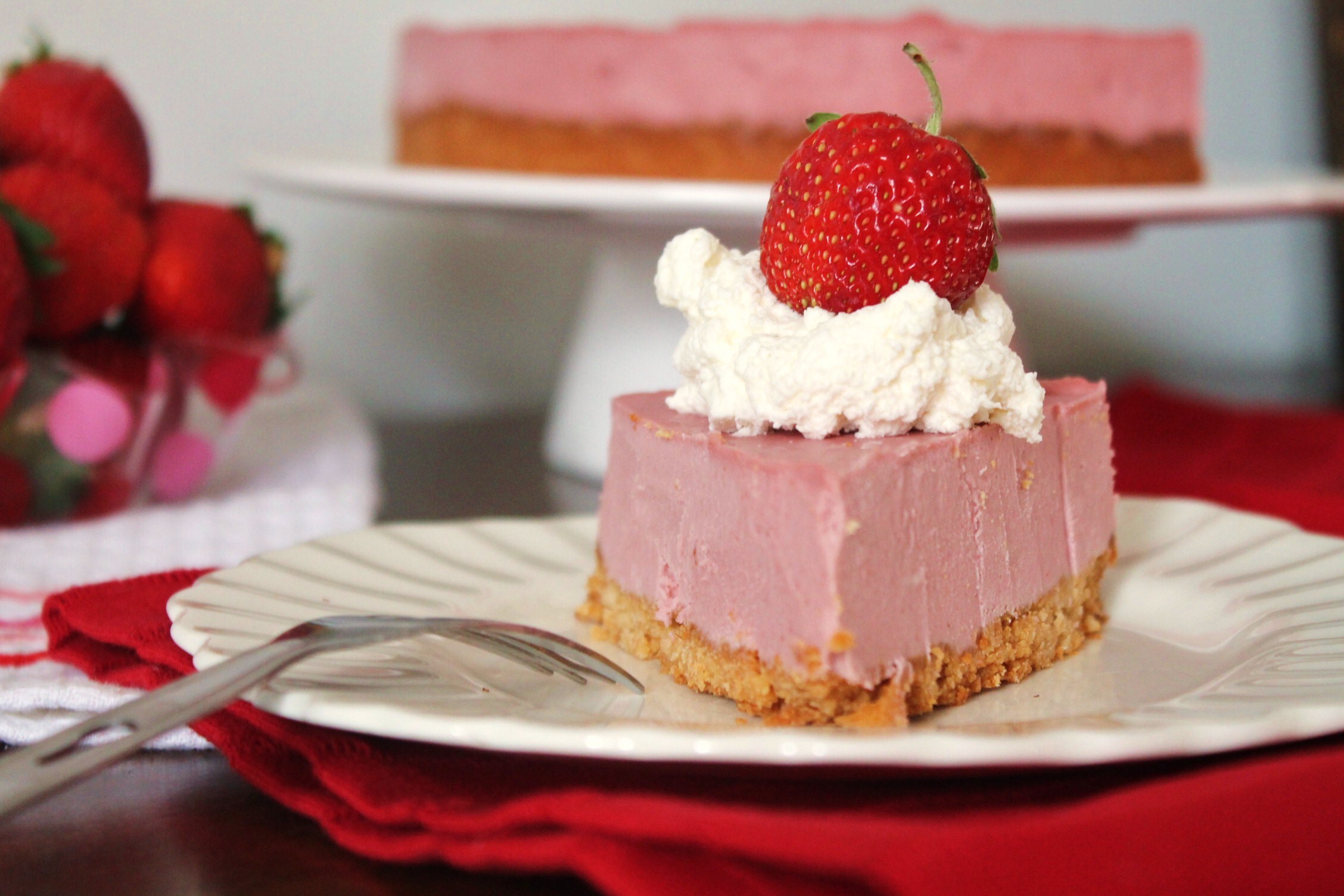 No Bake Strawberry Cheesecake Glutenfreefix