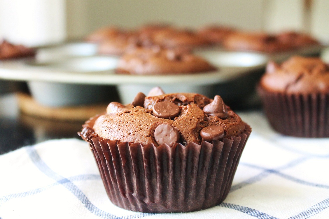 Chocolate Peanut Butter Muffins - The First Year